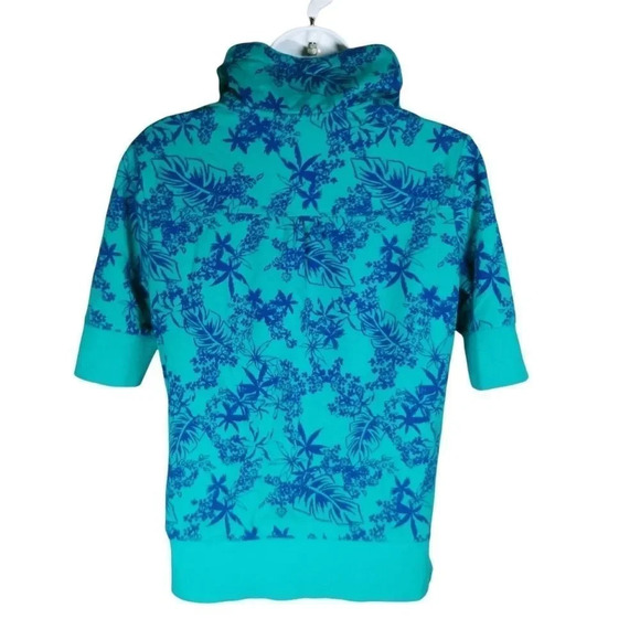 Zip Up Cardigan/Jacket, Teal/Blue, Hawaiian, M - Picture 6 of 7